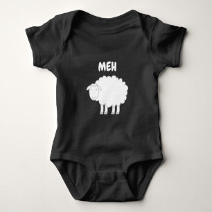 Baby bodysuit with cute sheep farm animal design