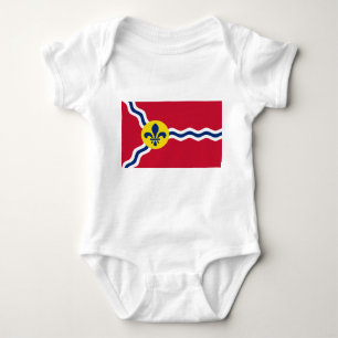 Baby bodysuit with flag of St. Louis, Missouri
