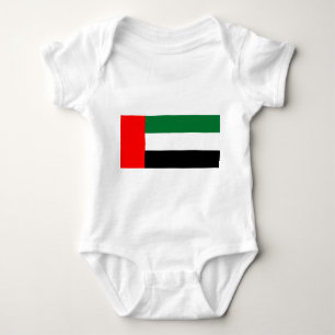 Baby bodysuit with flag of United Arab Emirates
