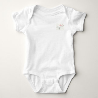 Baby bodysuit with little dog design