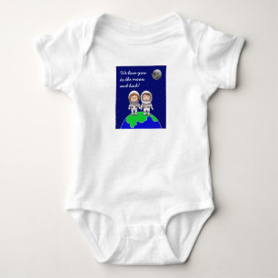 Baby bodysuit with parent astronauts by Jo Images