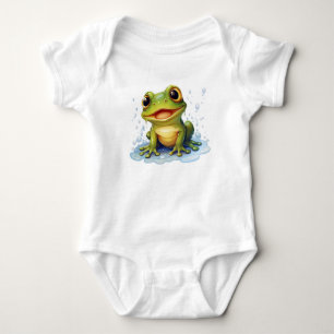 Baby bodysuits funny frog