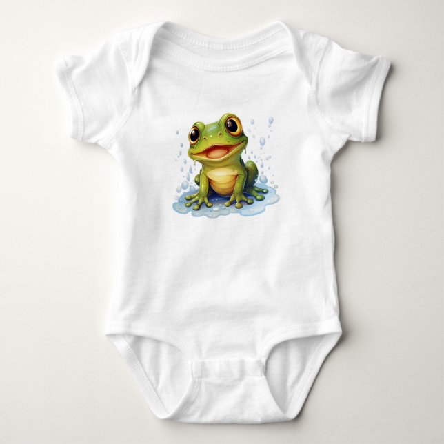 Baby bodysuits funny frog (Front)