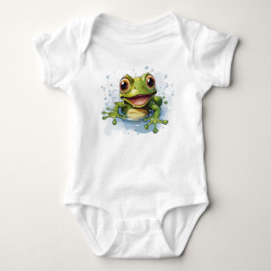 Baby bodysuits funny frog