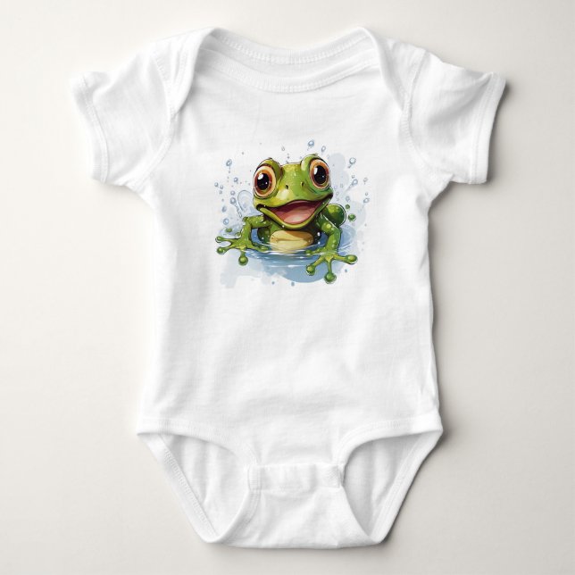 Baby bodysuits funny frog (Front)