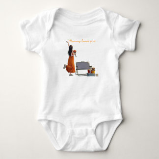 Baby bodysuits mommy loves you.