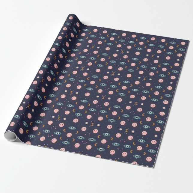 Baby boho, hippie chic pattern. wrapping paper (Unrolled)