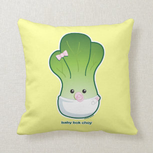 Baby Bok Choy Throw Pillow