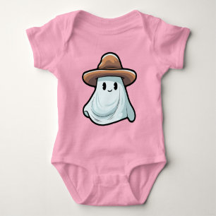 Baby Boo Cowboy Ghost Halloween Collection Bodysuit