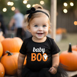Baby Boo Family Matching Halloween Black Orange Toddler T-shirt<br><div class="desc">Modern family matching black baby / toddler Halloween shirt design features "Baby Boo" text in orange and white with a little ghost accent. Personalize one for each member of your crew.</div>