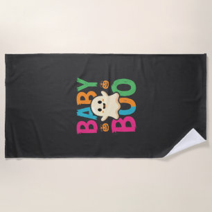 Baby Boo Halloween Ghost Design_1 Beach Towel