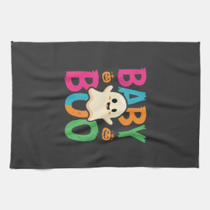 Baby Boo Halloween Ghost Design_1 Kitchen Towel