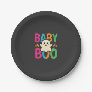 Baby Boo Halloween Ghost Design_1 Paper Plate