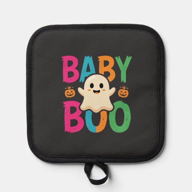 Baby Boo Halloween Ghost Design_1 Pot Holder (Front)