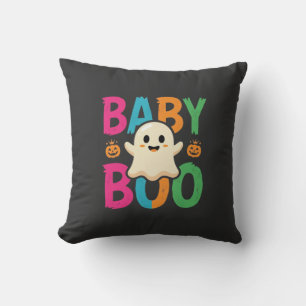 Baby Boo Halloween Ghost Design_1 Throw Pillow
