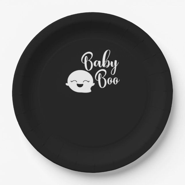 Baby Boo Halloween  Paper Plate (Front)