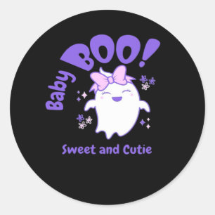 Baby Boo! Sweet And Toddler Halloween Design Classic Round Sticker