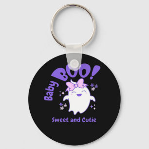 Baby Boo! Sweet And Toddler Halloween Design Keychain