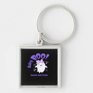 Baby Boo! Sweet And Toddler Halloween Design Keychain