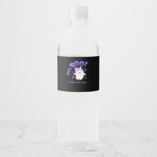 Baby Boo! Sweet And Toddler Halloween Design Water Bottle Label