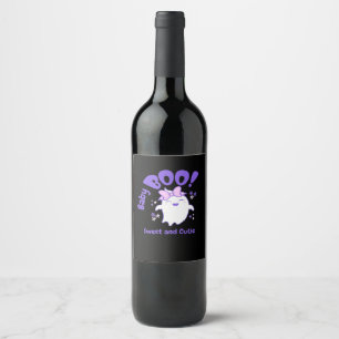 Baby Boo! Sweet And Toddler Halloween Design Wine Label