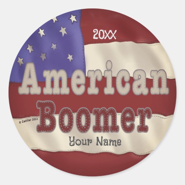 Baby Boomer birthday custom sticker (Front)