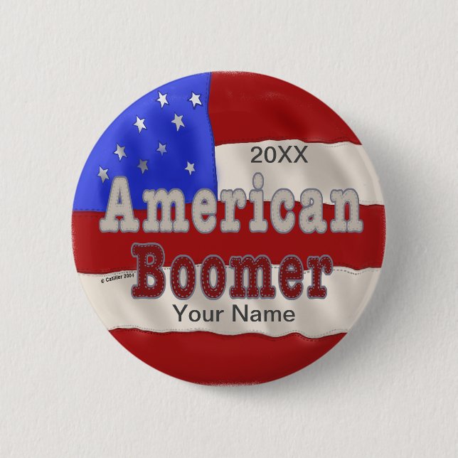 Baby Boomer custom name  2 Inch Round Button (Front)