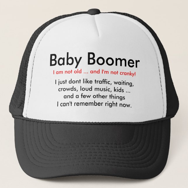 Baby boomer excentrique - casquette (Devant)