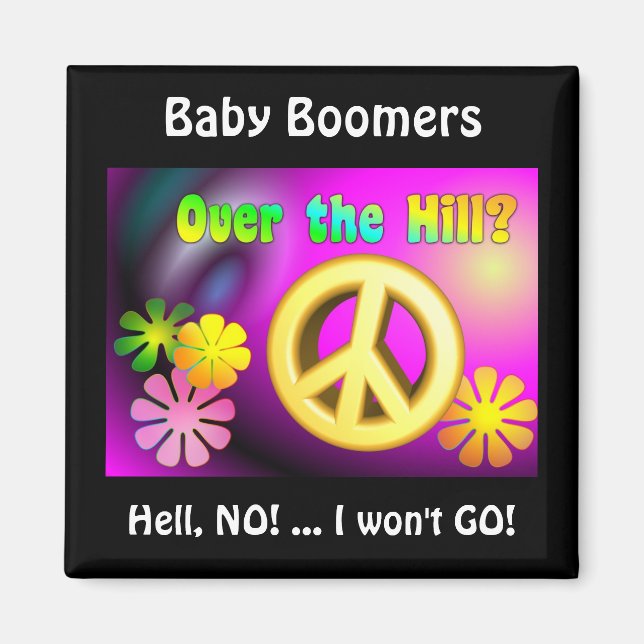 Baby Boomer Magnet - Psychodelic (Front)