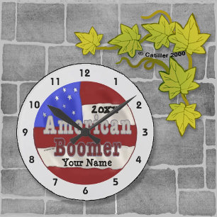 Baby Boomer nom personnalisé Horloge
