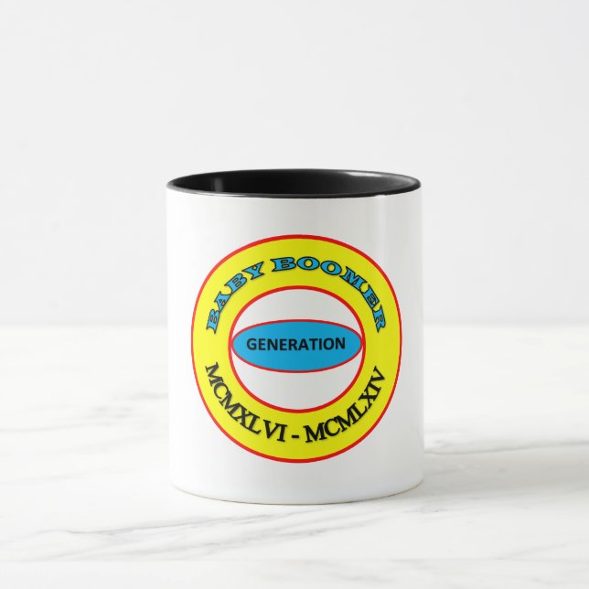 BABY BOOMER Roman Numerals Mug (Center)