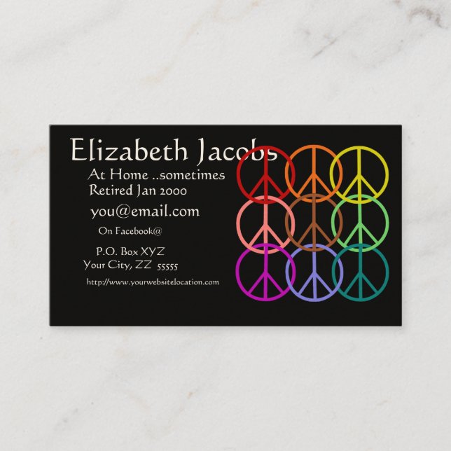 Baby Boomer's Retirement Business Card (Front)