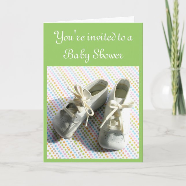 Baby booties douche invitation (Devant)