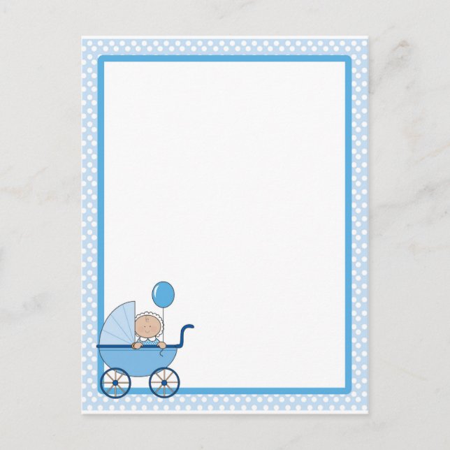 Baby Border Boy Postcard (Front)