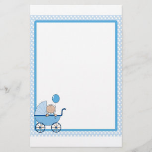 Baby Border Boy Stationery