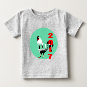 Baby born in Rooster Year 2017 babysuit T-Shirt