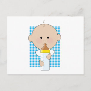 Baby Bottle Boy Postcard