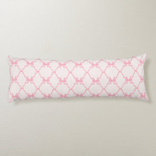 Baby Bow Trellis Pink Bella Ribbon Body Pillow