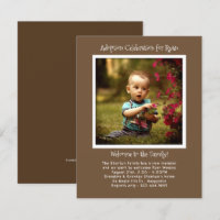 Baby Boy Adoption Party Photo Invitation Modèle