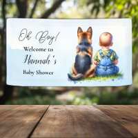 Baby Boy and His German Shepherd Puppy Baby Shower