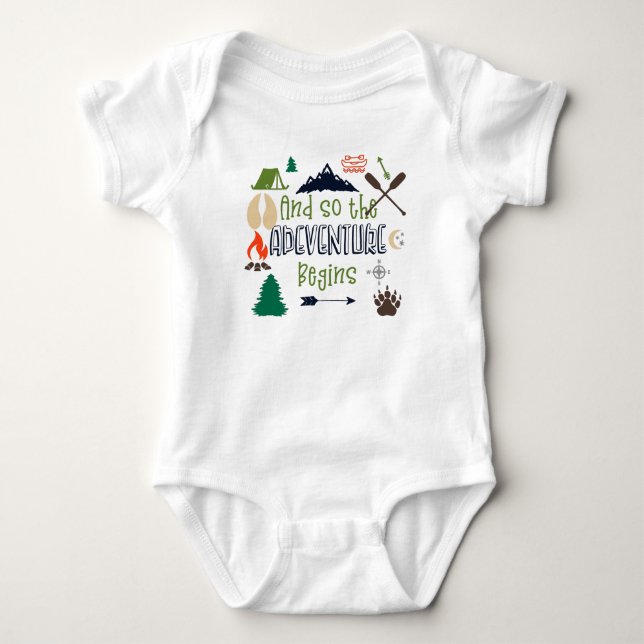 Baby Boy And so the Adventure Begins Bodysuit (Front)