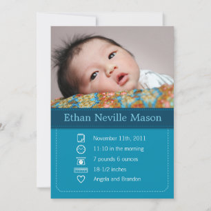 baby BOY announcement card