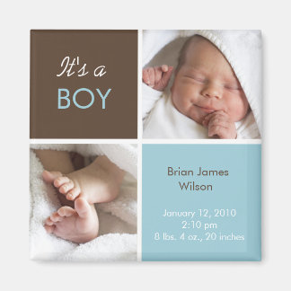 Baby Boy Announcement magnet