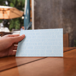 Baby Boy Announcement Postcard