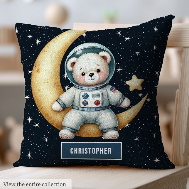 Baby Boy Astronaut Pillow with Personalized Teddy  (Baby Boy Astronaut Pillow with Personalized Teddy Bear)