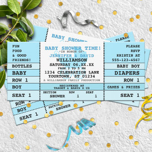 Baby Boy Baby Shower Concert Ticket Invitation
