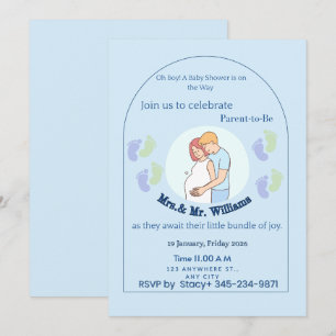Baby Boy Baby Shower Invitation Parent to-Be