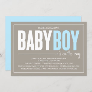 Baby Boy   Baby Shower Invite