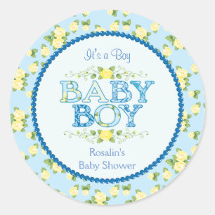 Baby Boy Baby Shower Stickers