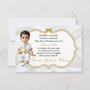 Baby Boy Baptism Communion Thank You